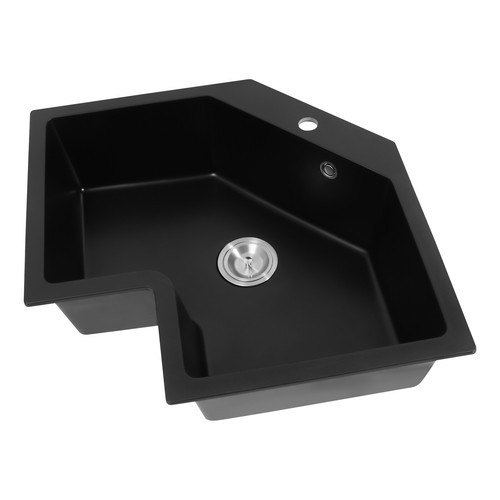 Undermount Flushmount Corner Kitchen Sink Irregular Kitchen Sink w/ Strainer