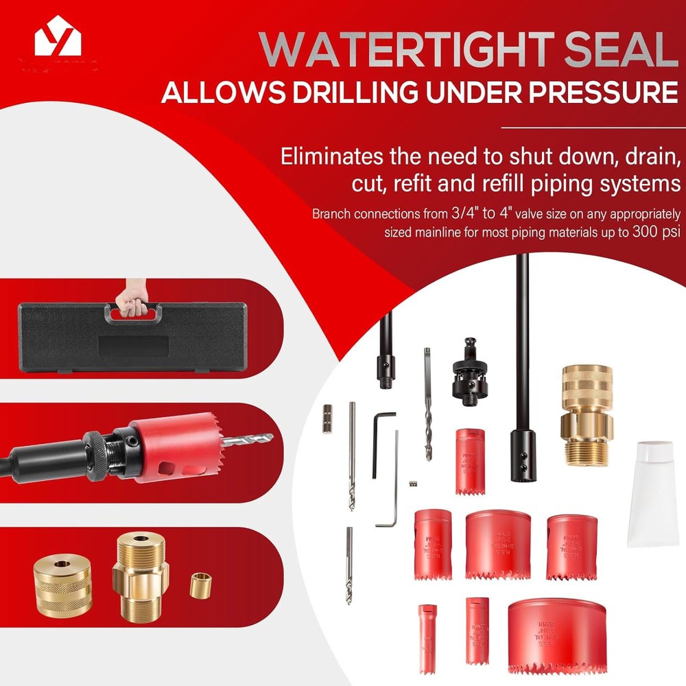 08350 DM3MECH Mechanical Hot Tapping Machine Complete Kit for NPT & Case