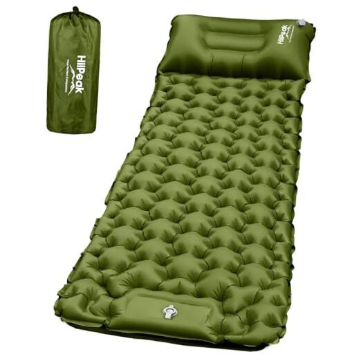 Sleeping Pad for Camping- Ultralight Inflatable Sleeping Mat with Built Green