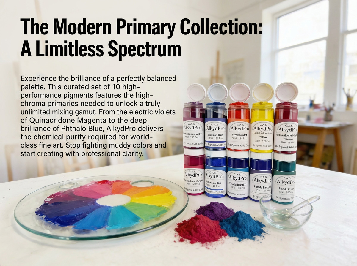 Quinacridone Sett Pigment Dry Powder set 10 x 50ml