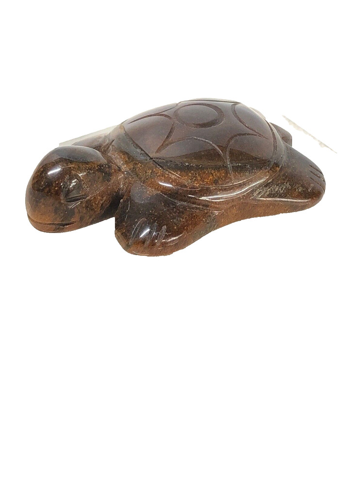 Tiger Eye Stone Carved Turtle