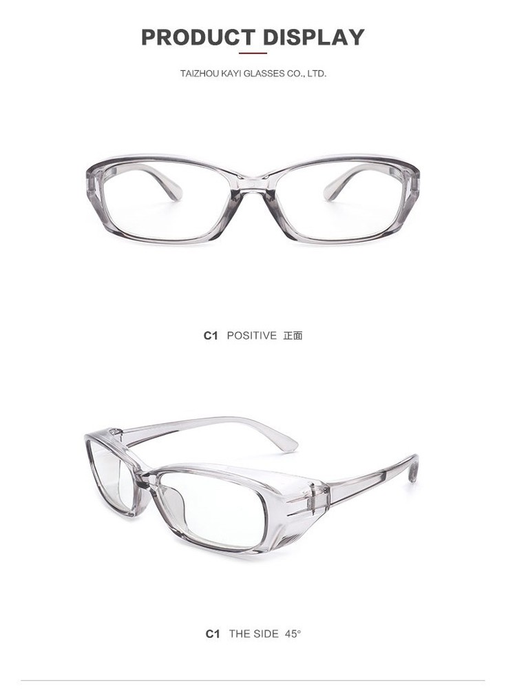 Rectangle Wrap Blue Light Blocking Glasses Computer Anti-Strain UV Protection