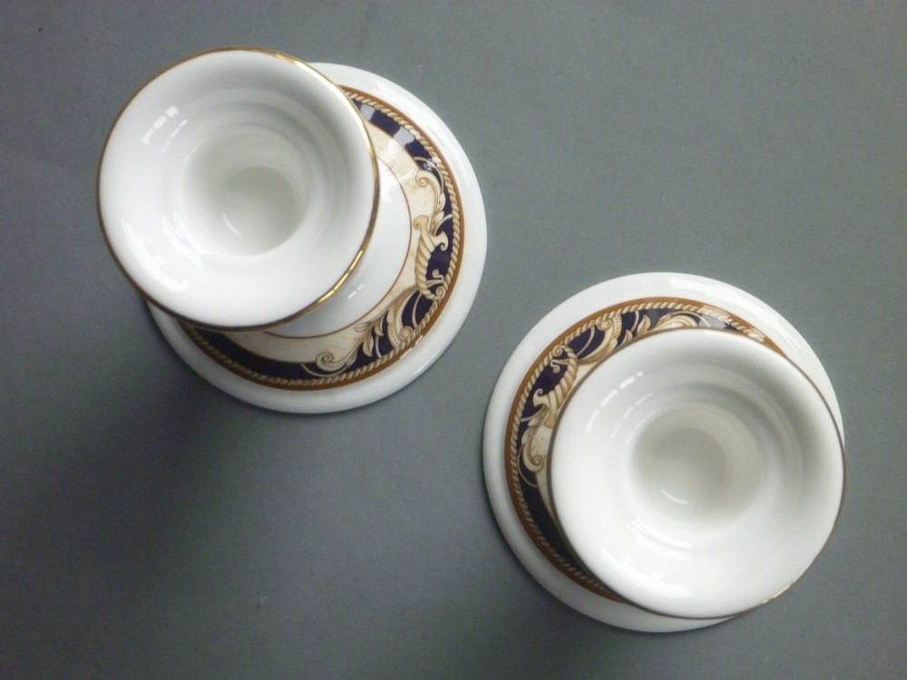 Wedgwood Cornucopia Clock & Candlestick Mantle Set