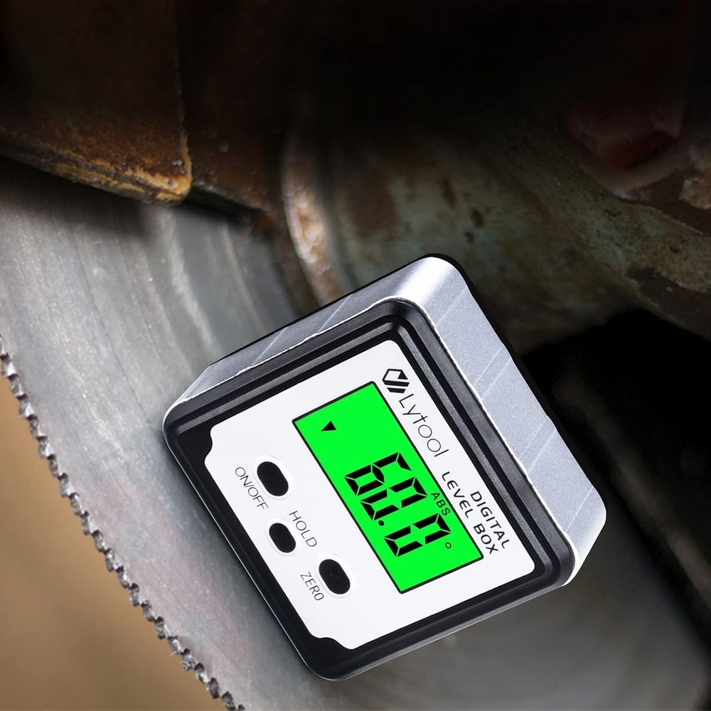 Digital Angle Finder, Angle Gauge Electronic Level Tool with Bubble Level and...