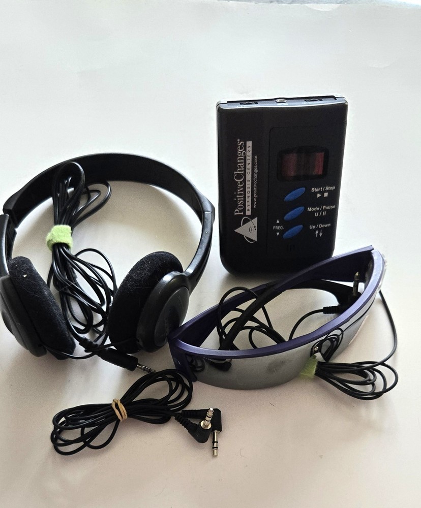 Positive Changes Gemini Hypnosis Center Auditory Visual System Device W/glasses