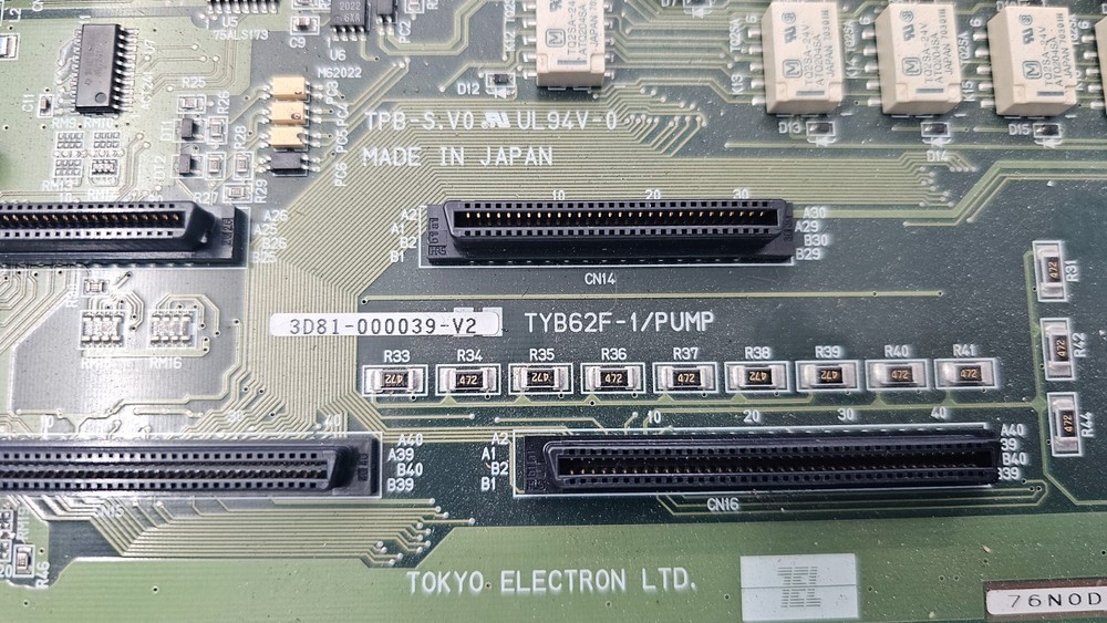 TEL Tokyo Electron 3D81-000039-V2 Interface Board PCB TYB62F-1/PUMP.