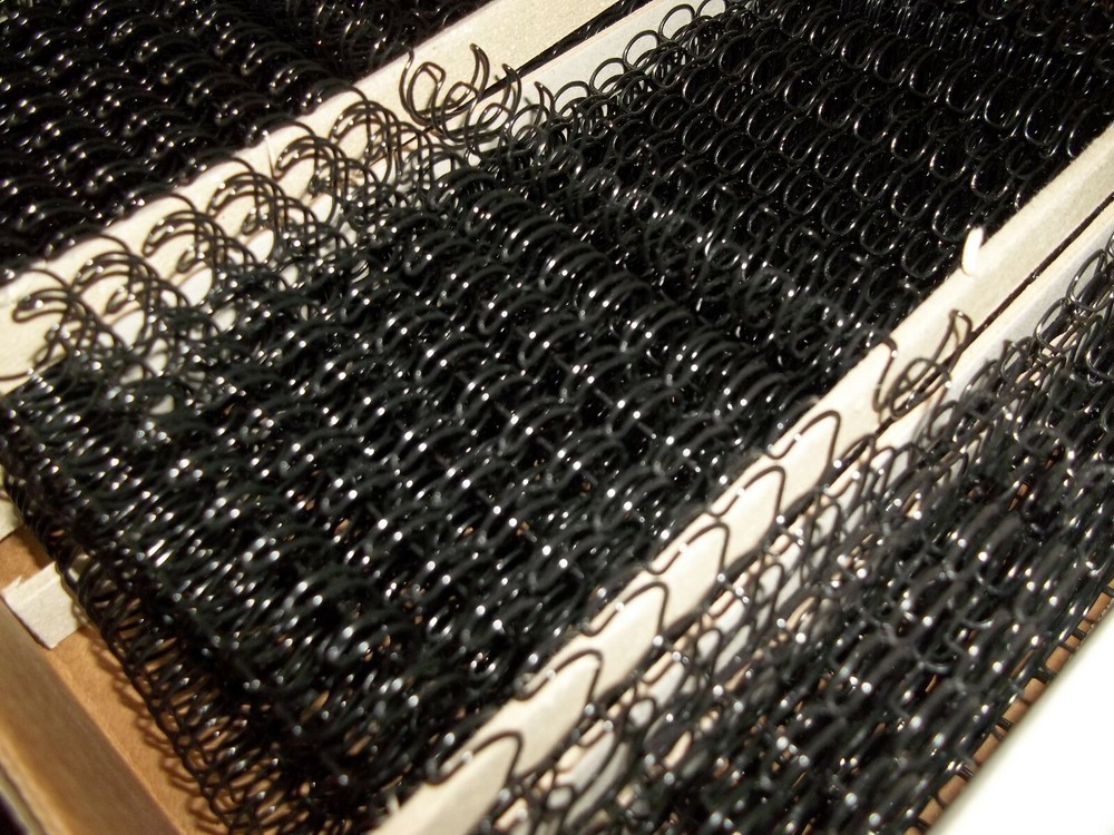 80 PIECES MASTER LOOP DOUBLE LOOP 7/16" 3:1 32 LOOP BLACK SPIRAL BINDING (874)