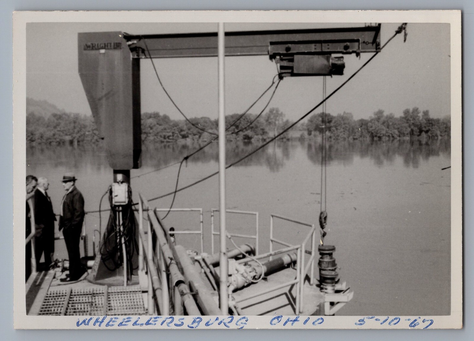 1967 Gulf Oil & Gas Vintage 4.25 x 3" Photo Pipeline Wheelersburg, Ohio   9428