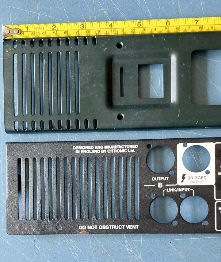 Citronic Conquest Amplifier Front and Rear panels.