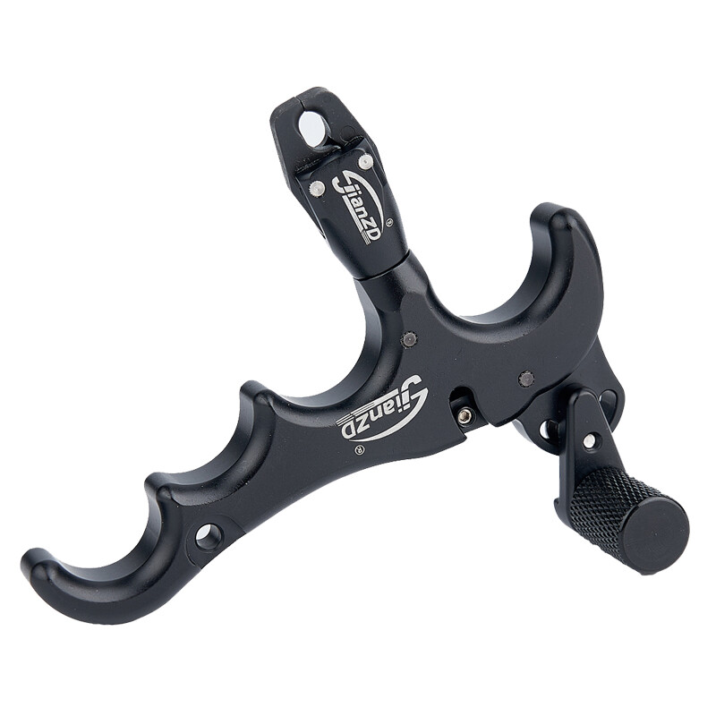 Archery 4-Finger Compound Bow Release Adjustable Can Rotate 360° Thumb Release