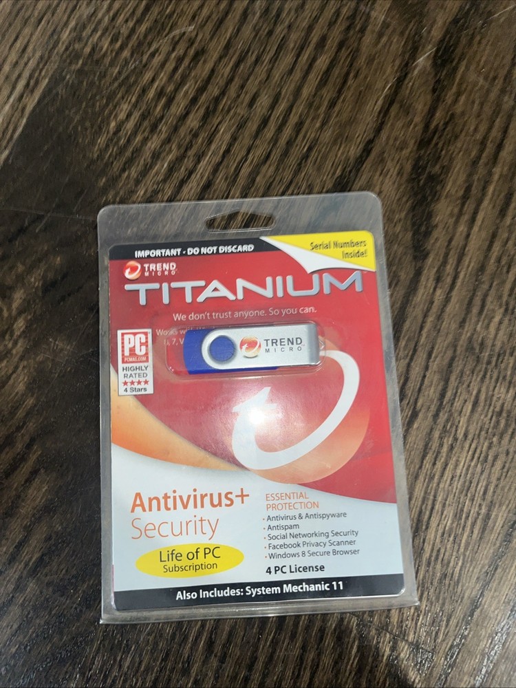 Trend Micro Titanium Antivirus+ Security software New