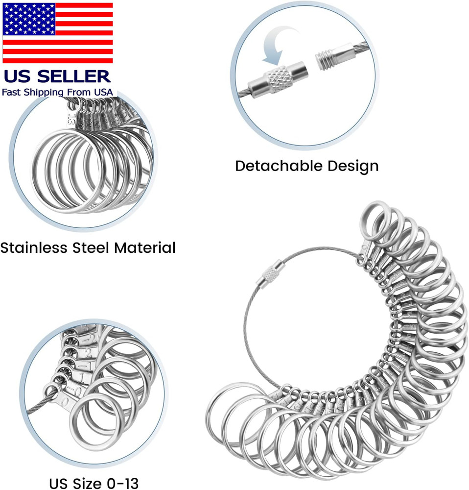Ring Sizer Measuring Tool Set, Ring Size Measurement Making Kit,Ring Sizer Guage