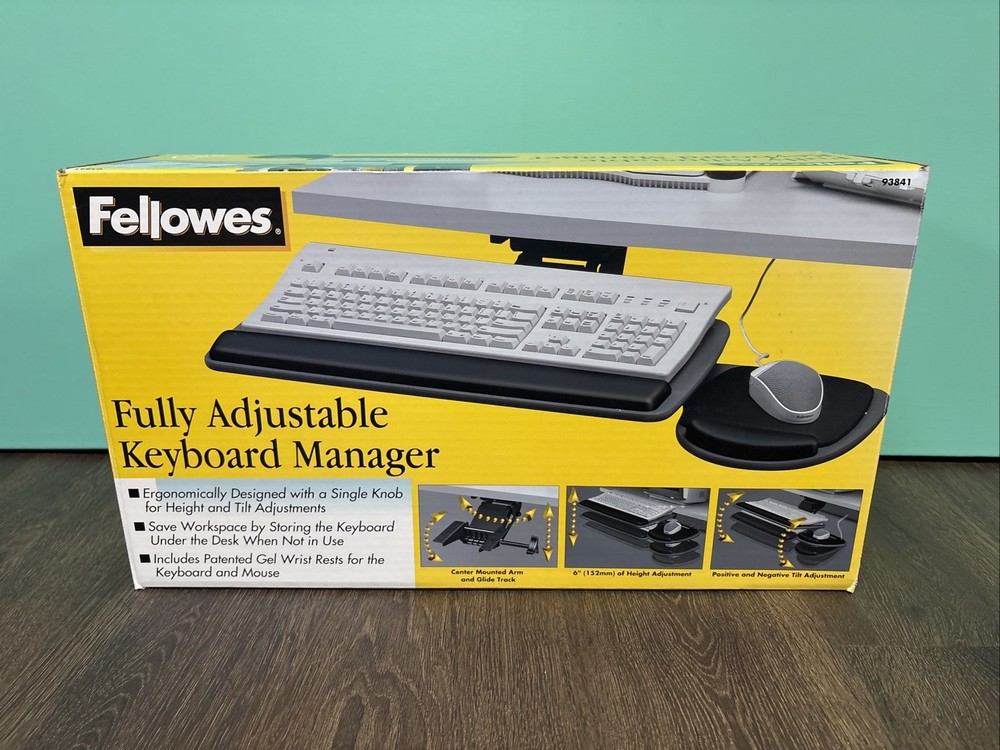 Fellowes, Fully Adjustable Keyboard Manger # 93841 NEW!