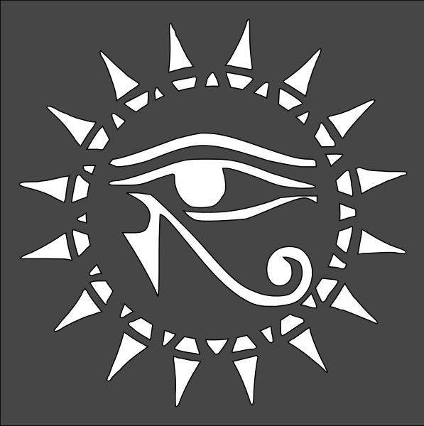 6"x6" Clear Plastic Stencil - Egyptian Eye (SA165)