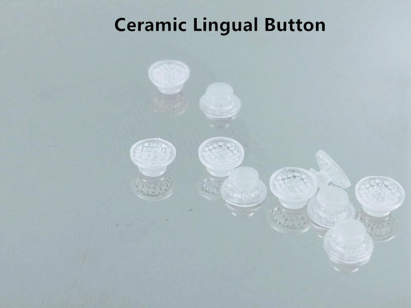 Ceramic Orthodontic Lingual Button Dental Brackets For Bracket Mesh Adhesive