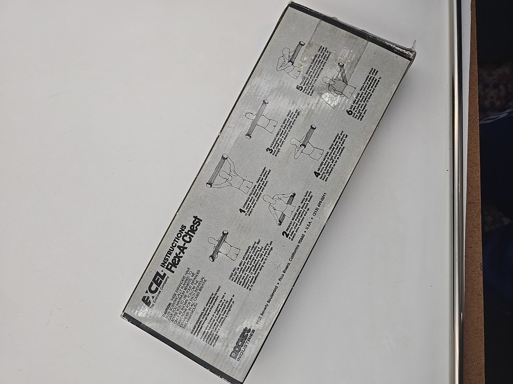 Red Handle Flex-A-Chest 5 Spring Chest Pull Gym Exerciser By Excel New Open Box