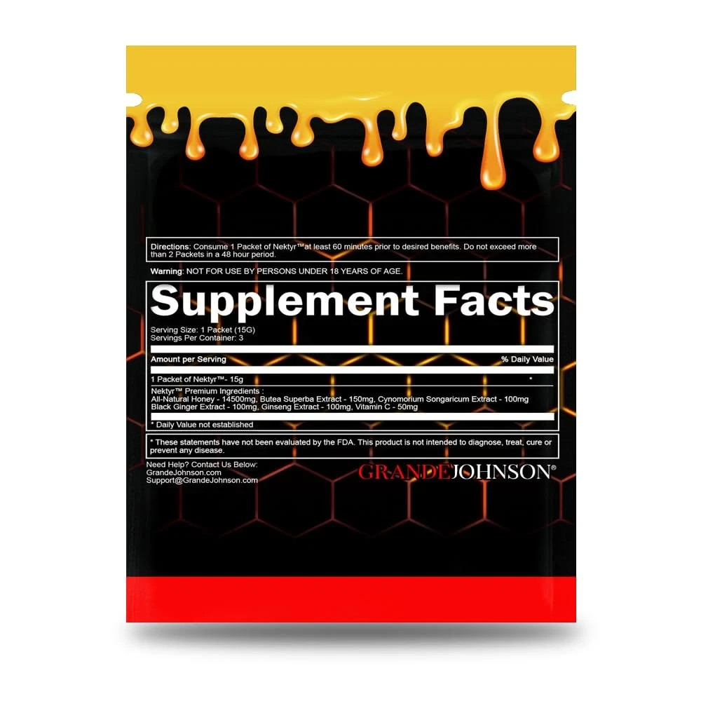 - Nektyr - Organic Premium Natural Pure Honey with Jelly Bee Pollen - Pack of 3