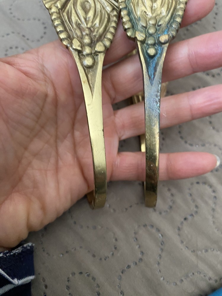 Vintage Brass Curtain Tie Backs Hooks
