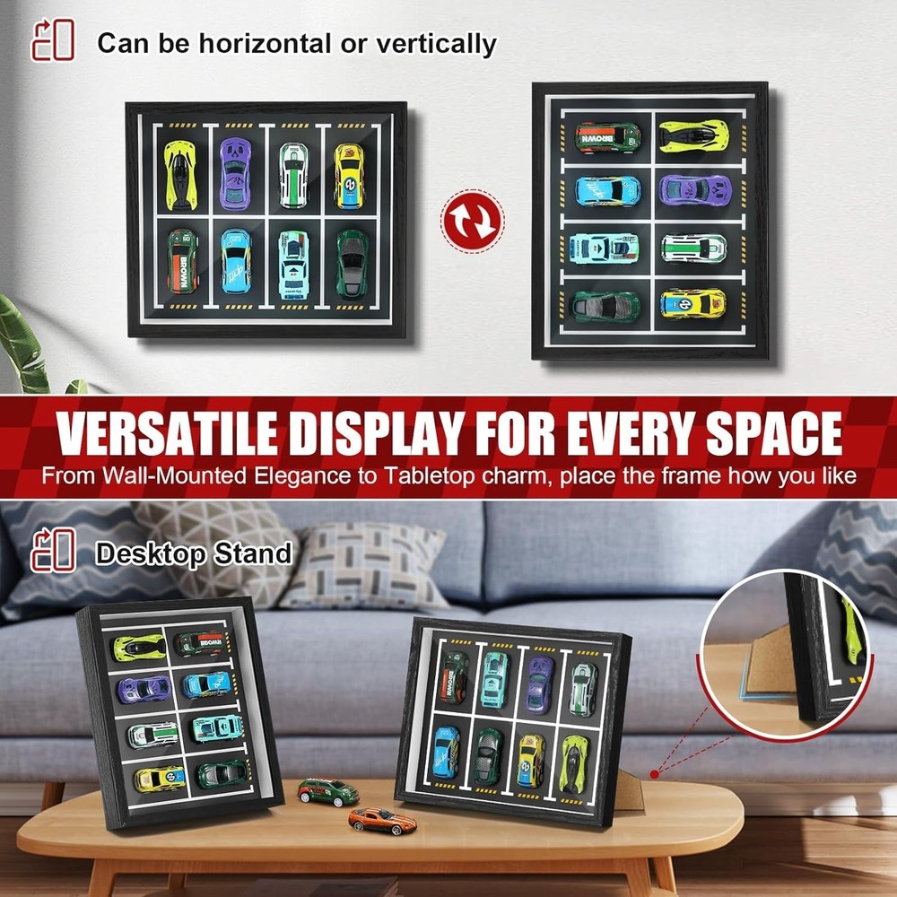Dustproof 1:64 Diecast Acrylic Display Box - Wall Mount & Tabletop Options