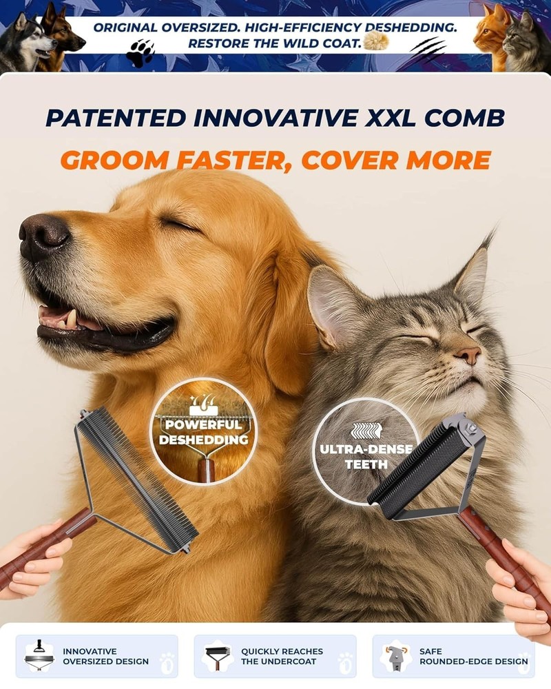 Professional Undercoat Dematting Comb=