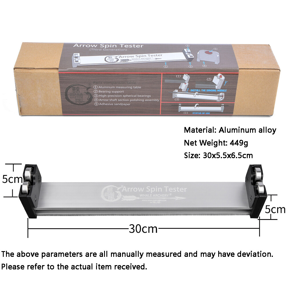 Archery Arrow Spinner Inspector Balance Straightness Archery Detector Tool