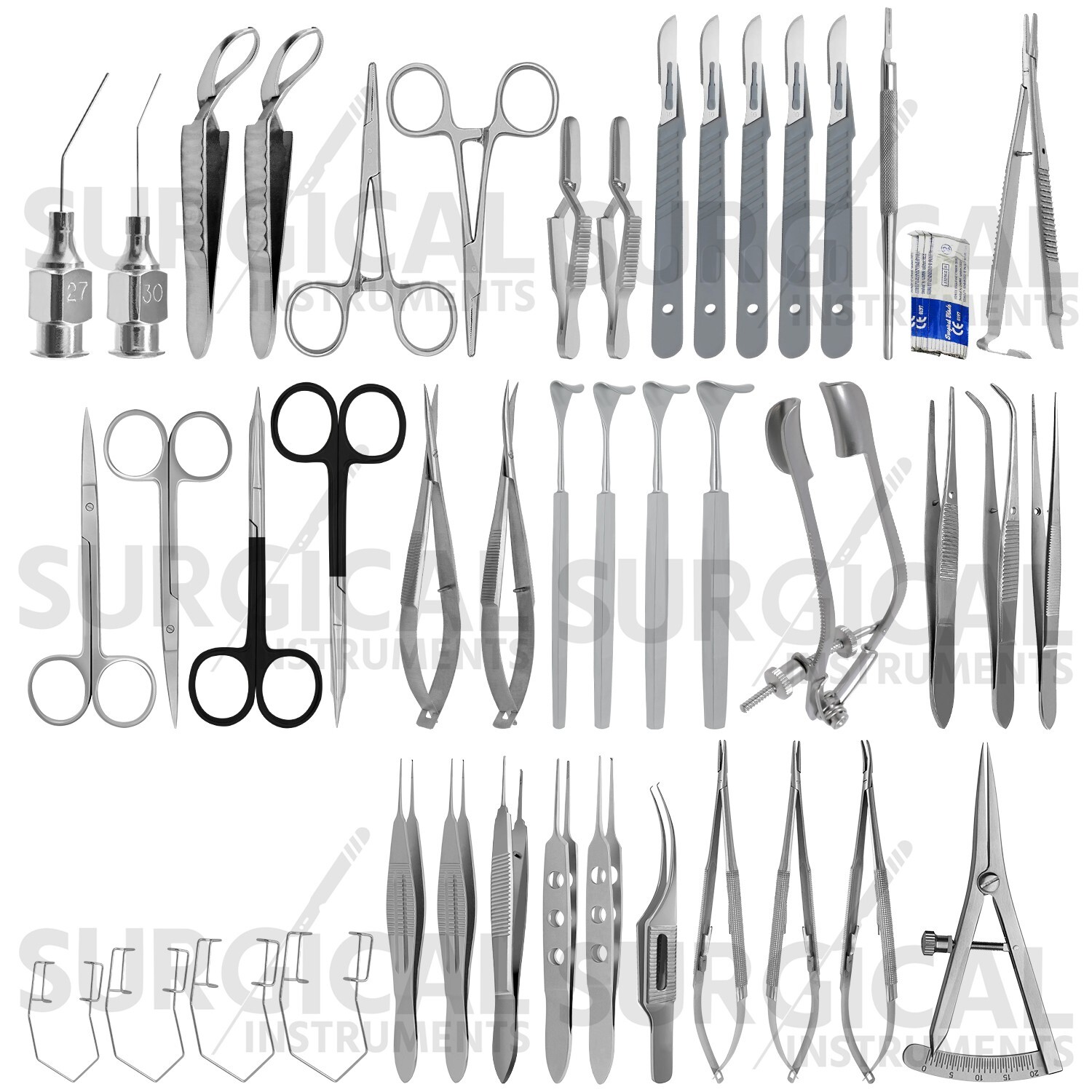 Set of 45 Pcs Basic Eye Instruments Kit Ophthalmic Lab Surgical German Grade