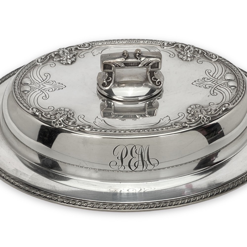 Vintage Gorham Silverplate 11" Covered Vegetable / Casserole Serving Dish