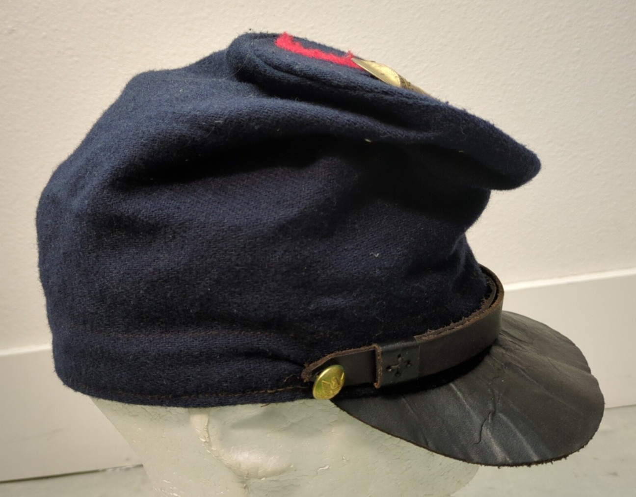 Vintag Civil War Repro Union 17th Regiment Connecticut Volunteer Forage Kepi Cap