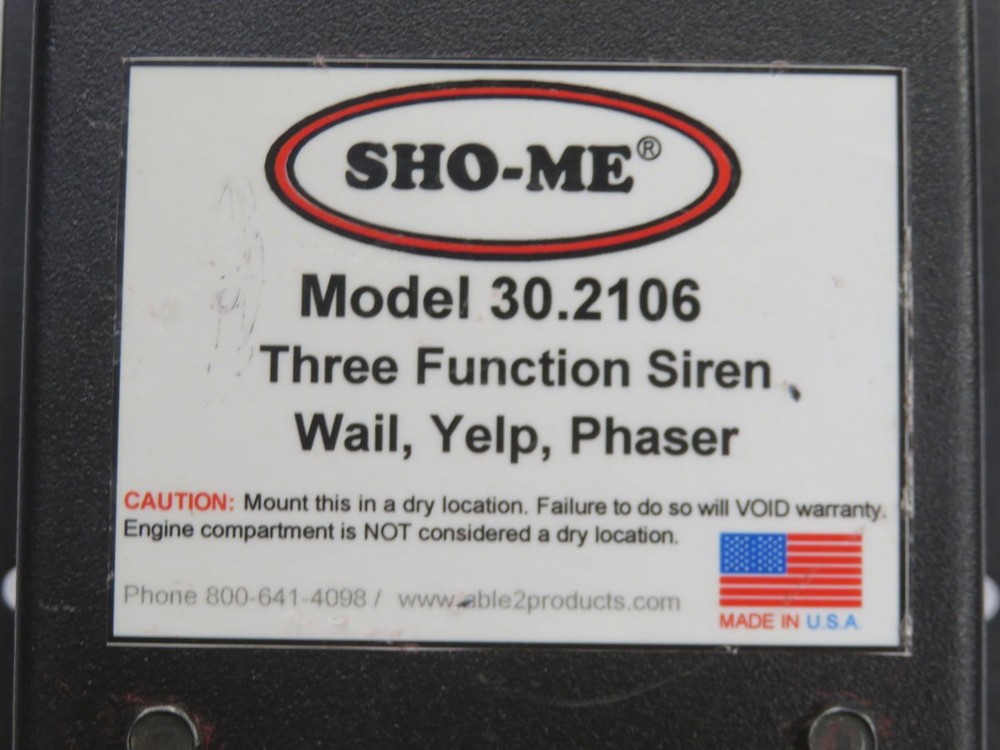 SHO-ME 30.2106 THREE FUNCTION SIREN T260149