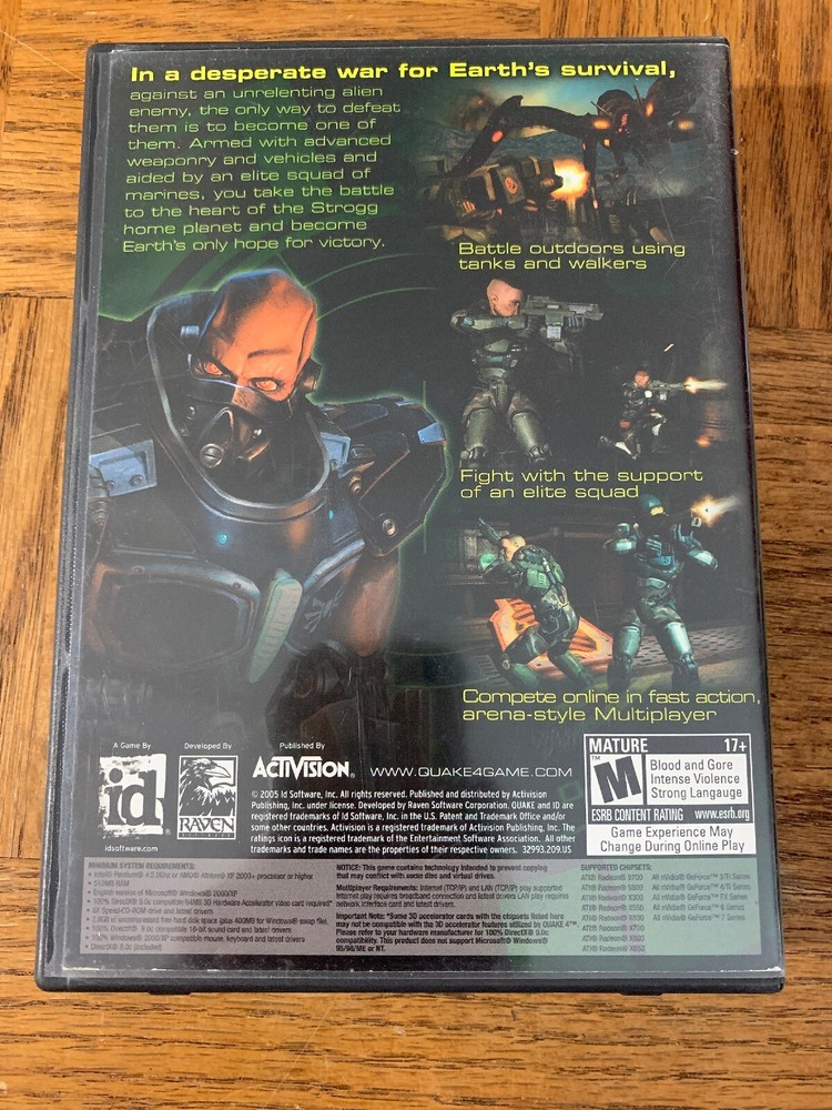 Quake 4 Computer Software Missing Disc 2