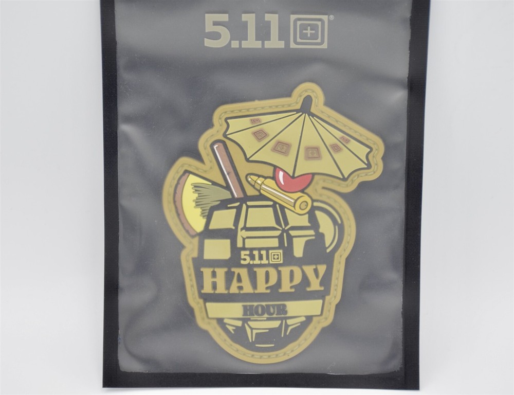 5.11 TACTICAL "HAPPY HOUR 2.0" LOGO PATCH PINEAPPLE GRENADE COCKTAIL HOOK/LOOP