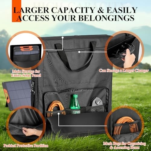 Bag for Portable Solar Panel 100w 200w,Waterproof Solar Panel Carrying Case