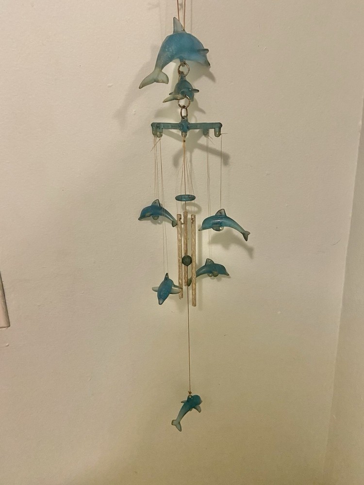 Vintage Acrylic Dolphin Wind Chime