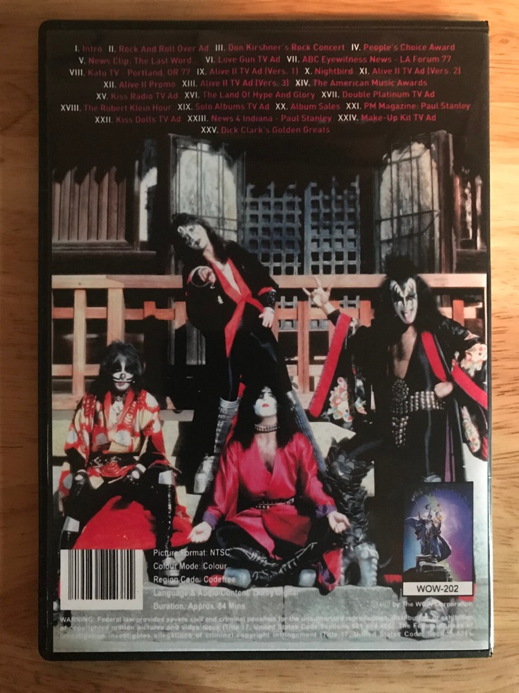 KISS - Rock n Roll Over 1976-1978 Media Collection DVD Gene Simmons Ace Frehley