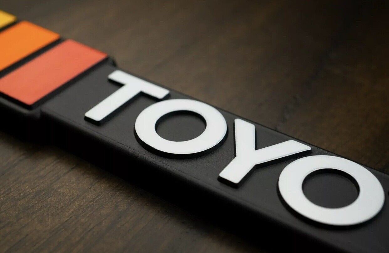 Toyota-Retro-Style-License-Plate-Frame-TRD-Offroad-Tacoma-FJ-Cruiser-4x4