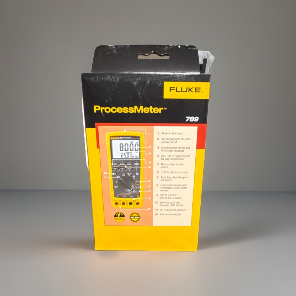 Fluke 789 ProcessMeter Digital Multimeter w/ Test Leads, Alligator Clips