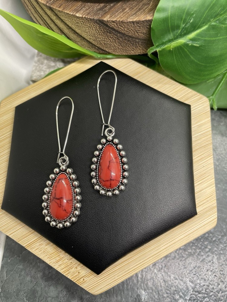 2” Silver-tone Boho Dangle Earring Set New Free Ship B4486