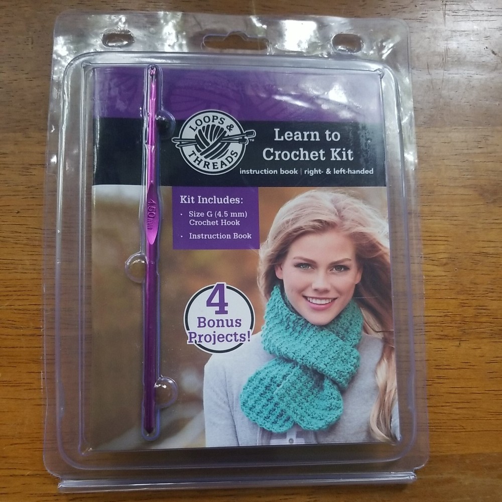 Loops & Threads Learn To Crochet Kit, NEW