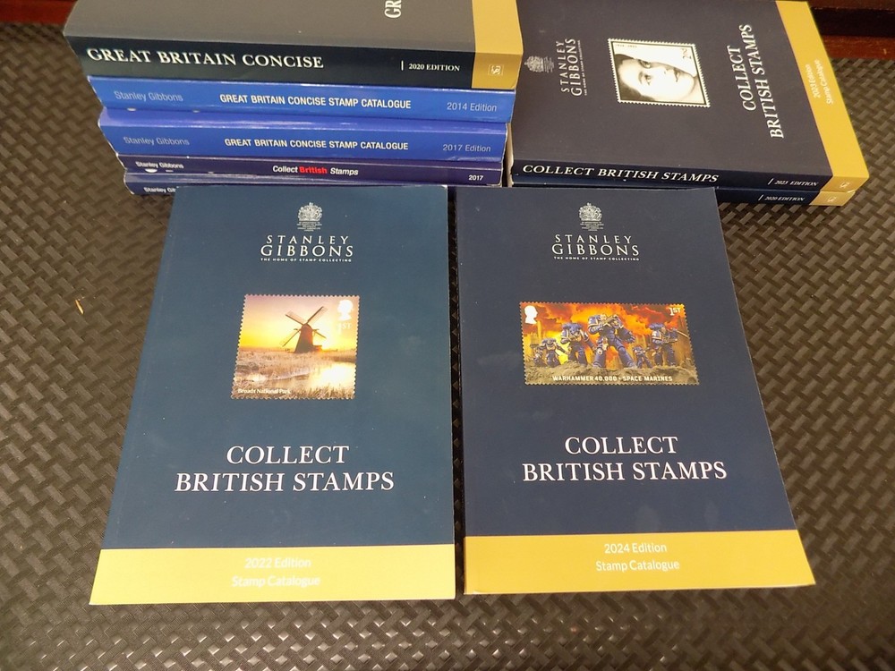 STANLEY GIBBONS GB CATALOGUES GREAT BRITAIN CONCISE ETC VARIOUS TO 2024 9 ITEMS