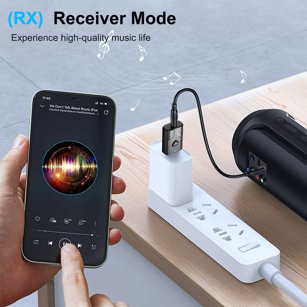 USB Bluetooth 5.0 Transmitter Receiver, 2-in-1 Wireless Audio Adapter, 3.5mm ...