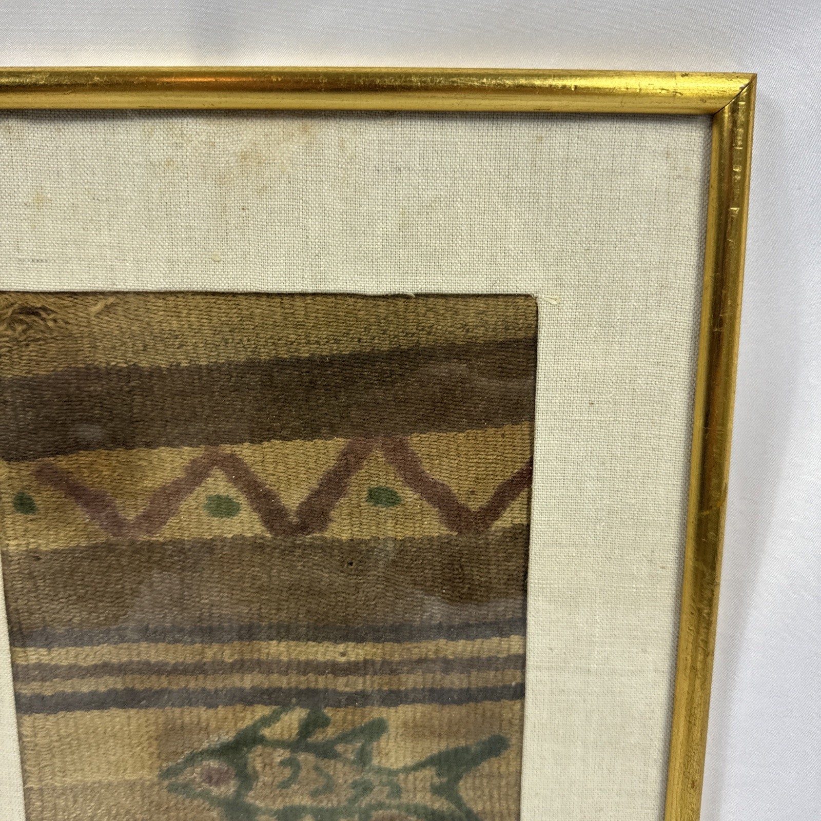 Pre-Columbian textile fragment Framed - Peruvian Chancay? Tiahuanaco?