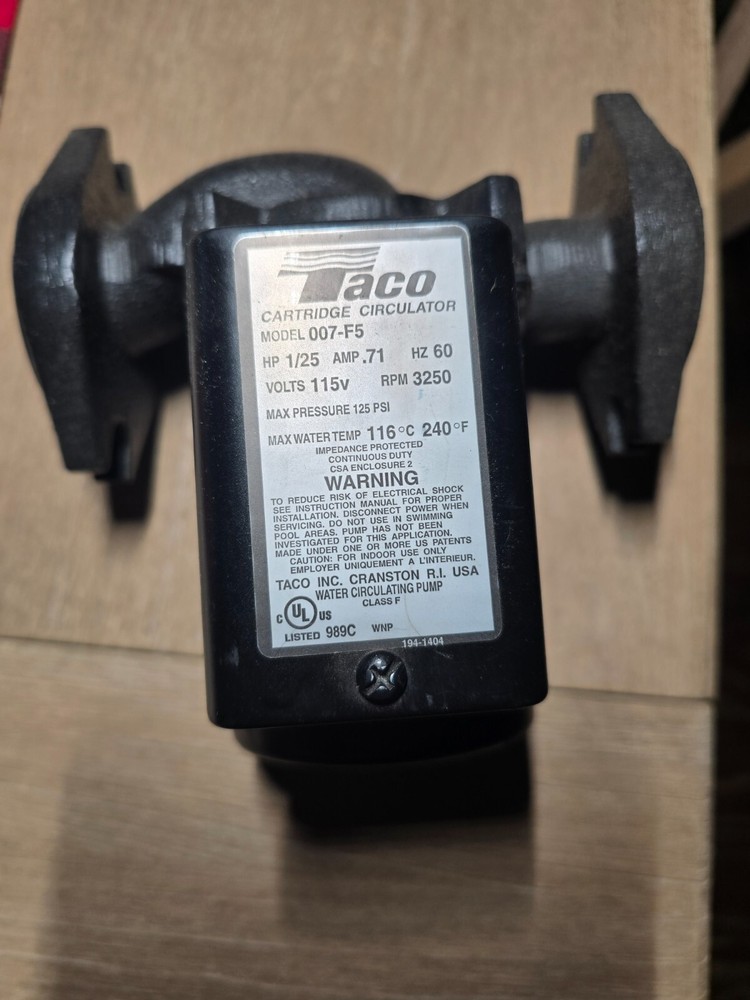 Taco 007-HF5 Circulator Pump "Black"