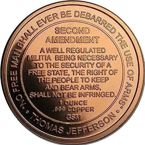 "Second Amendment" 1 oz .999 Copper Round