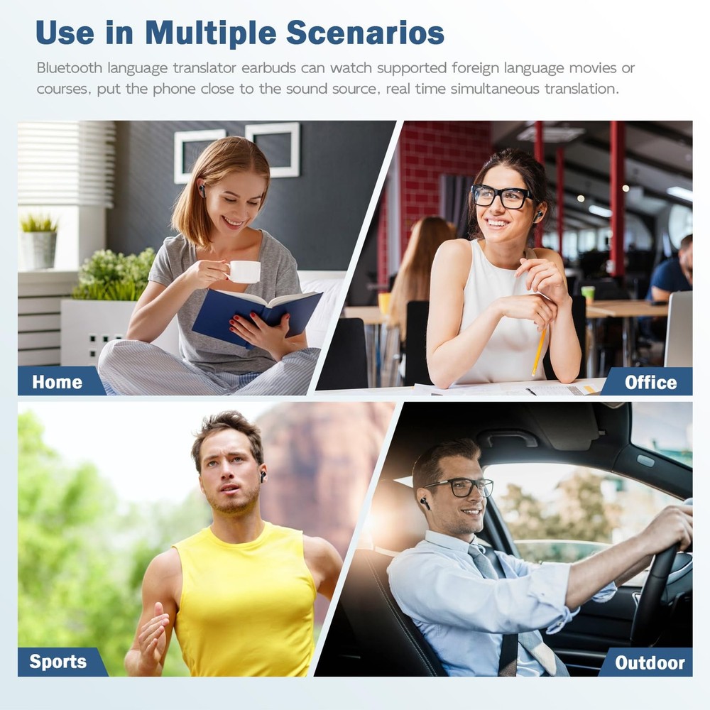 Real Time Translator Earbuds, 144 Languages Bluetooth Device...