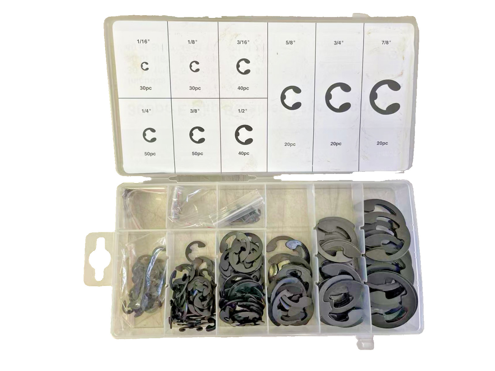 300Pc E-Clip Retainer Assortment