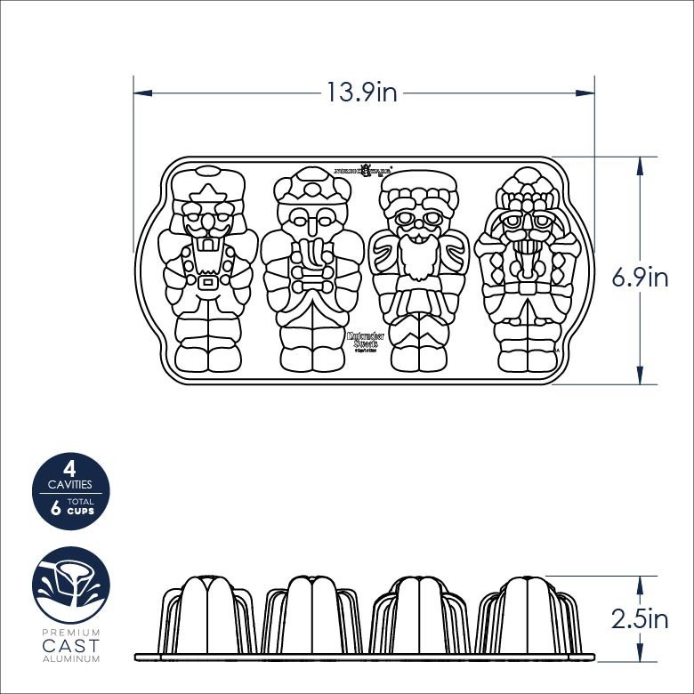 Nordic Ware Nutcracker Cakelet Pan