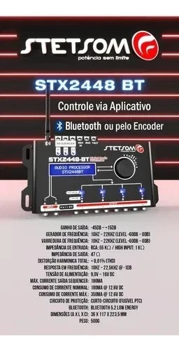 Stetsom STX2448BT / Bluetooth Automotive Crossover Digital Audio Processor