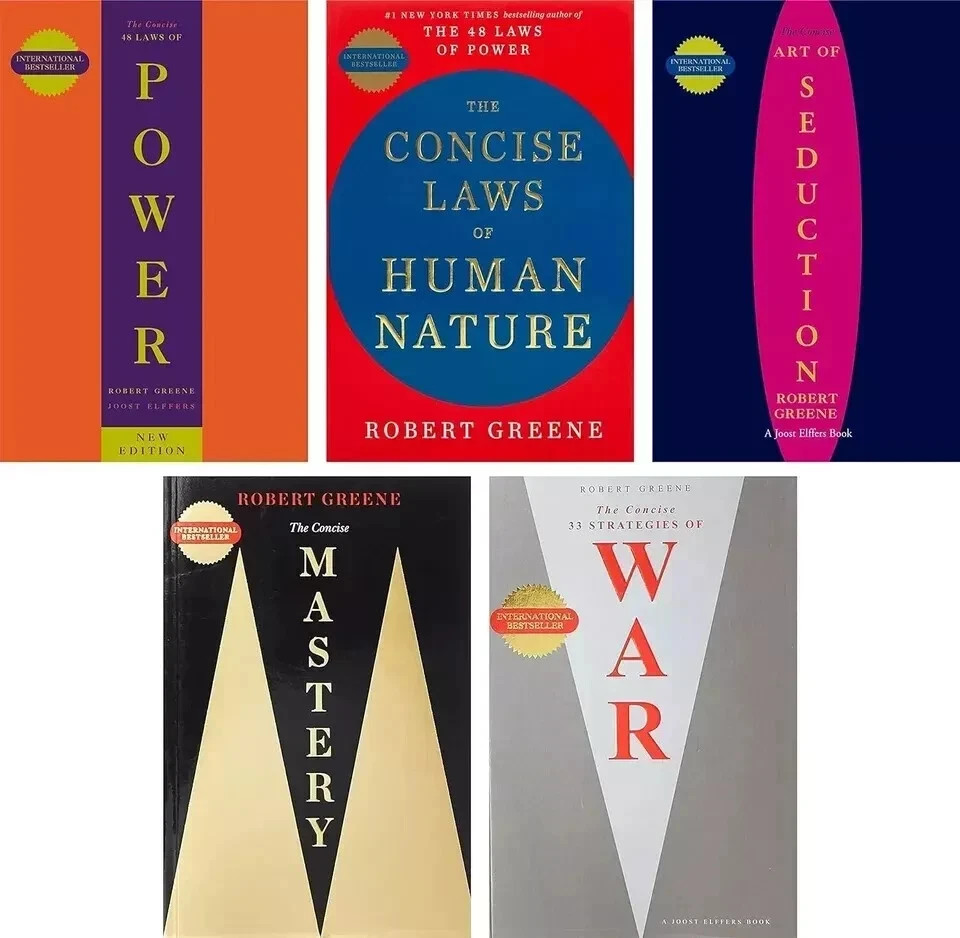 Robert Greene 5 Book Set: Concise Power,Law,War,Mastery,Seduction (Paperback)