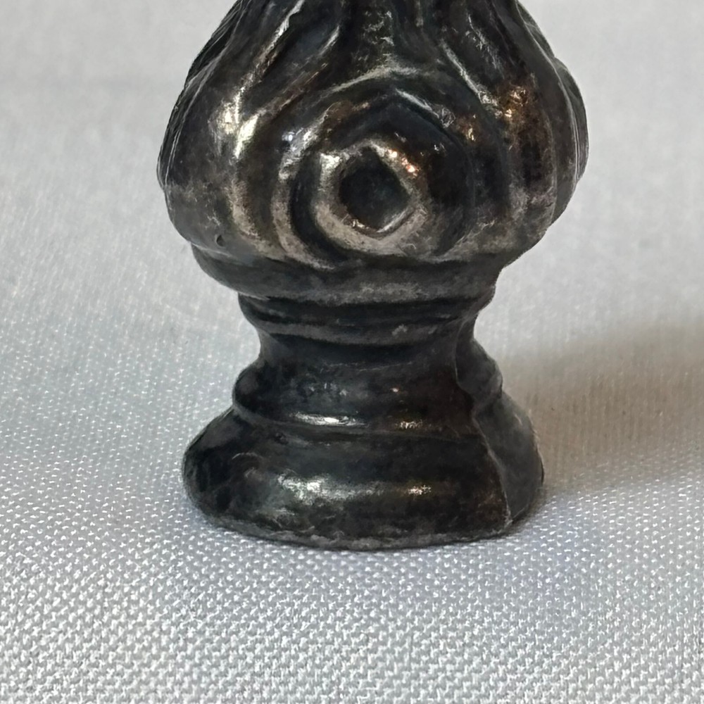 Victorian Wax Seal Stamp Press Silver Plate 4 Sided