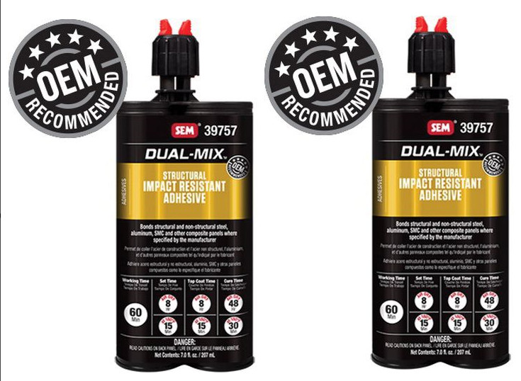 SEM 39757 Dual-Mix Structural Impact Resistant Adhesive (2 Pack)